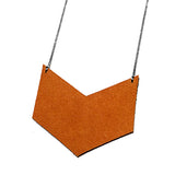 handcrafted upcycled leather necklace