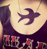 Handcrafted swallow necklace