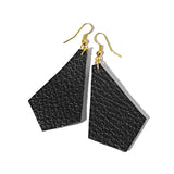 recycle leather earrings