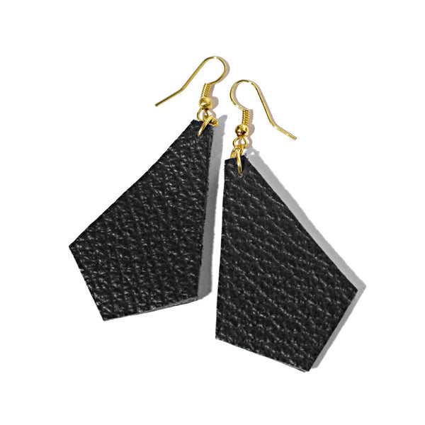 recycle leather earrings