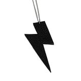 Recycled Leather "Lightning" Pendant