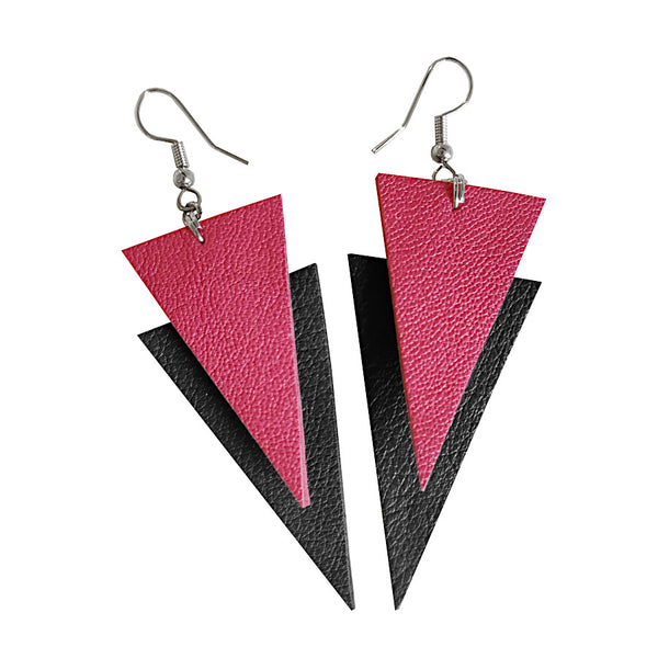 Recycled Leather "Combine" Earrings